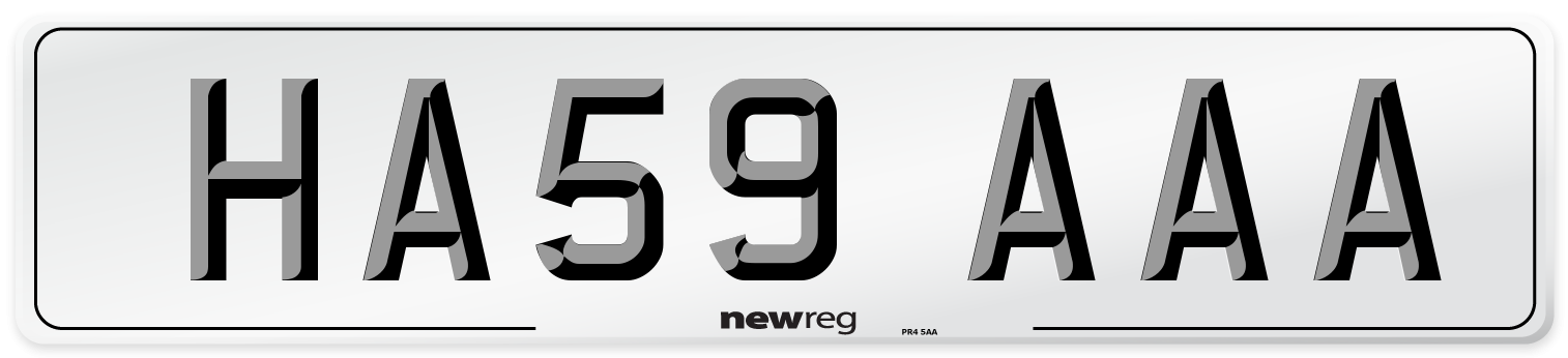 HA59 AAA Number Plate from New Reg